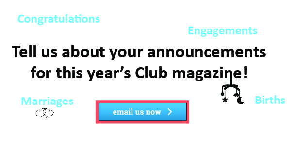 Magazine updates required - Births, Marriages, Engagements and Congratulations